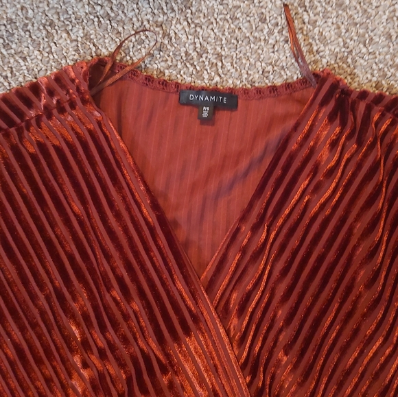 Chose 2 for $25.. DYNAMITE BURNT ORANGE CROP BEAUTY SMALL - Picture 2 of 3